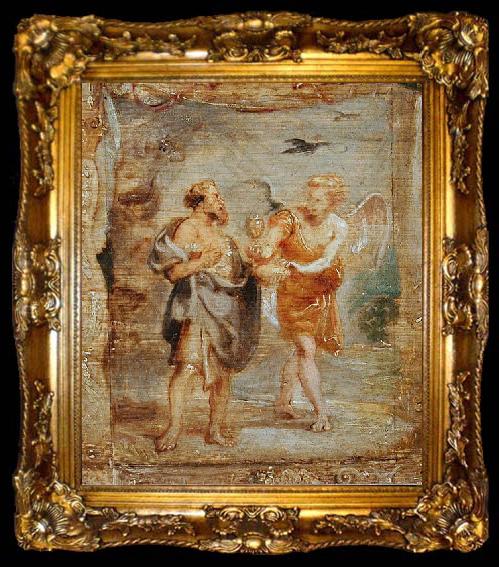 framed  Peter Paul Rubens Elijah and the Angel, ta009-2